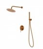 Lavita Podtynkowy zestaw prysznicowy z deszczownicą Orion Brushed Copper 5900378357339